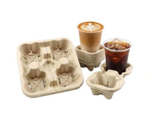 咖啡纸杯托等细分类型纸浆模塑包装制品在餐饮行业的应用,山东华上新材料提供适配方案